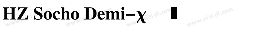 HZ Socho Demi字体转换